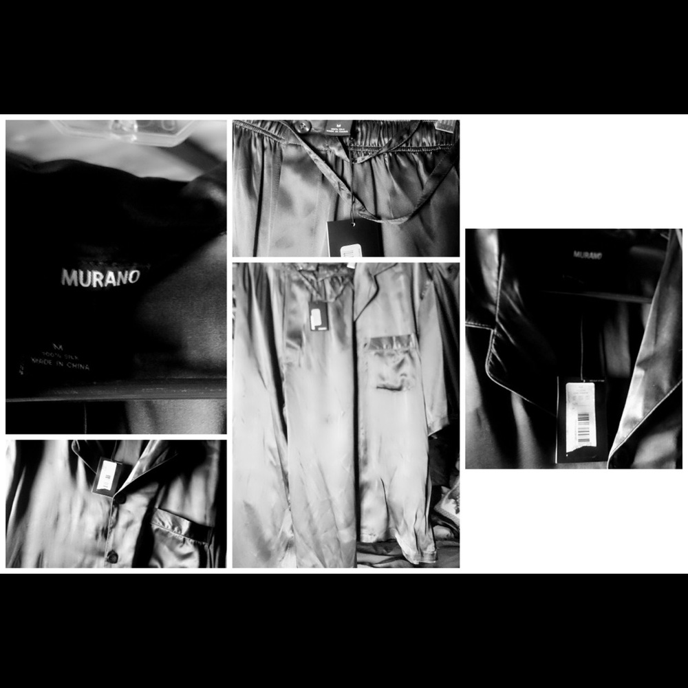 NWT Murano Slate Grey silk Nightware Size medium